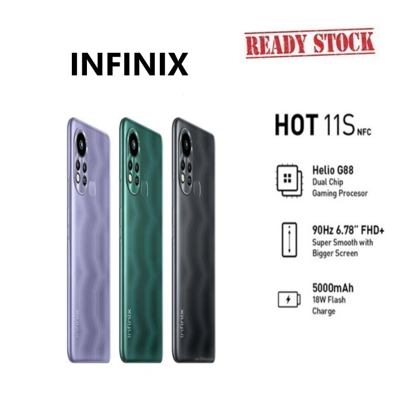 [TERBARU] INFINIX HOT 11S NFC RAM 4/64GB - 6/128GB