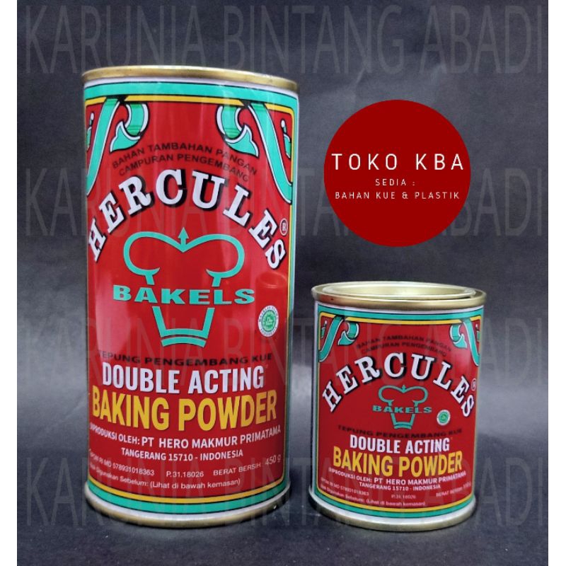 

Tepung Pengembang Kue Double Acting Baking Powder Hercules ( Kecil | Besar )