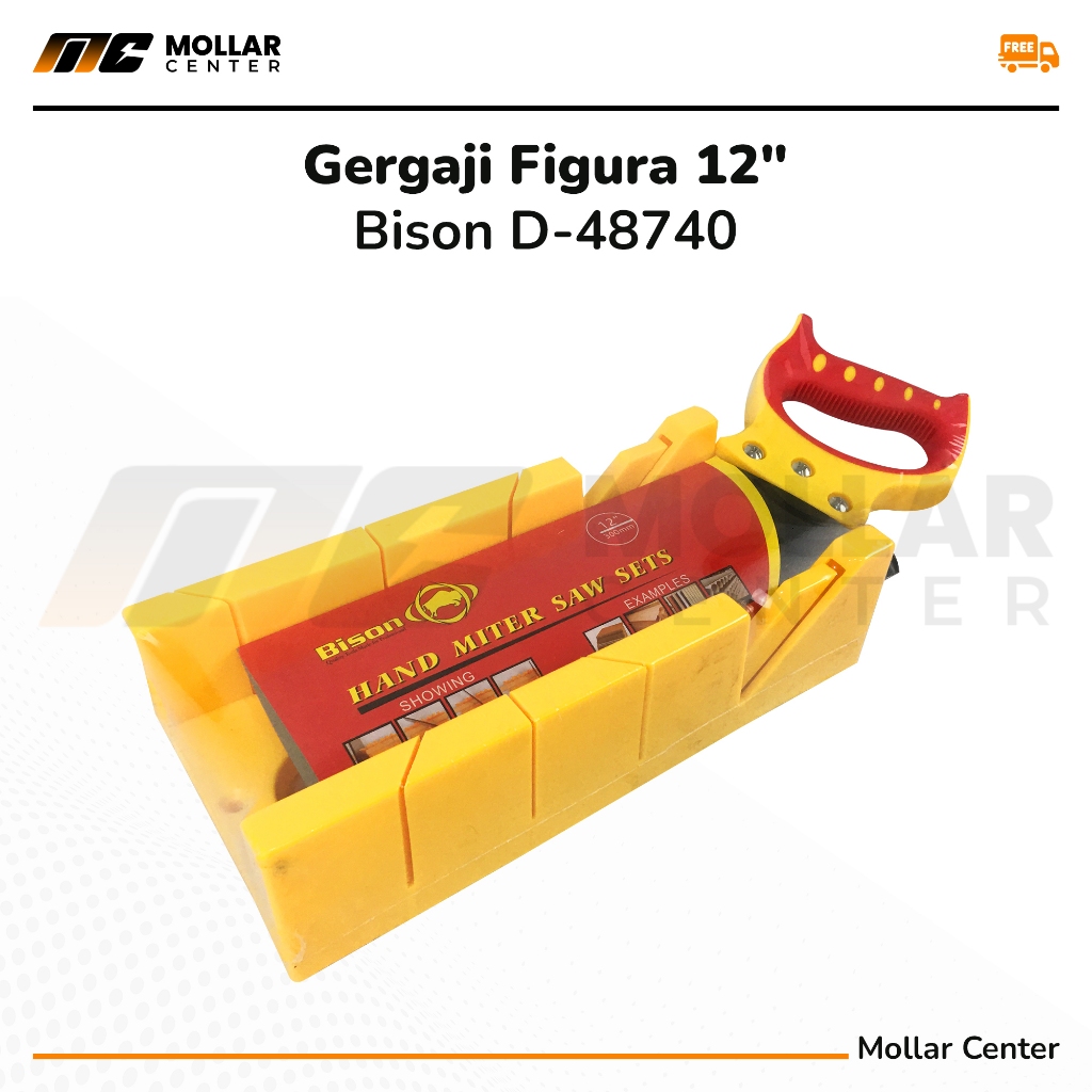 Mitre Box Saw Set Paket Gergaji Dan Box Mal Clamping Potong Sudut Siku Frame Pigura Miter Box Set