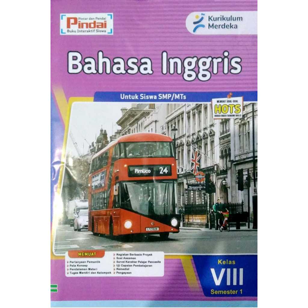 Buku LKS Bahasa Inggris Kelas 8 SMP/MTs kurikulum Merdeka Semester 1