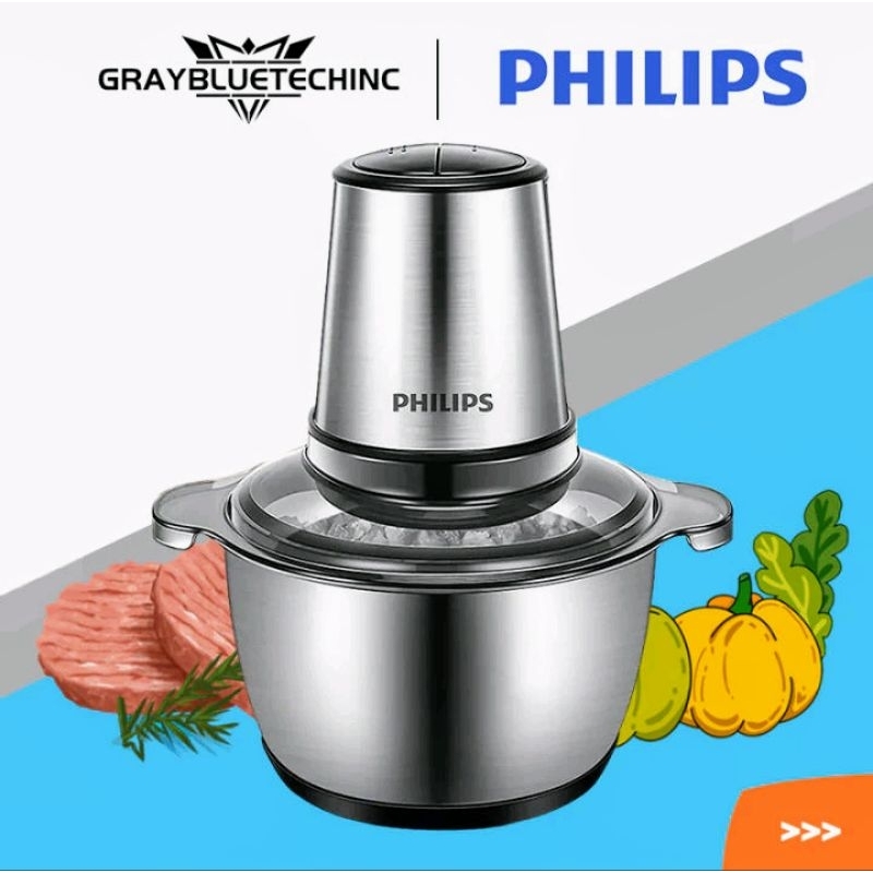 PHILIPS 1 Penggiling Belender Chopper Penggiling Daging Listrik 400W Food Copper