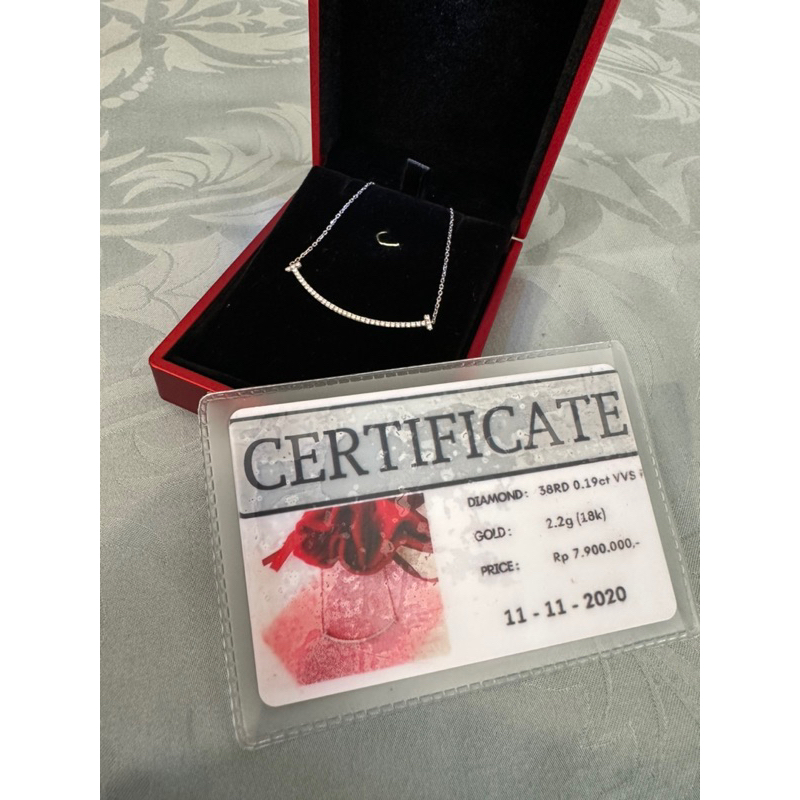 Kalung Diamond (Berlian), emas asli design Tiffany & CO