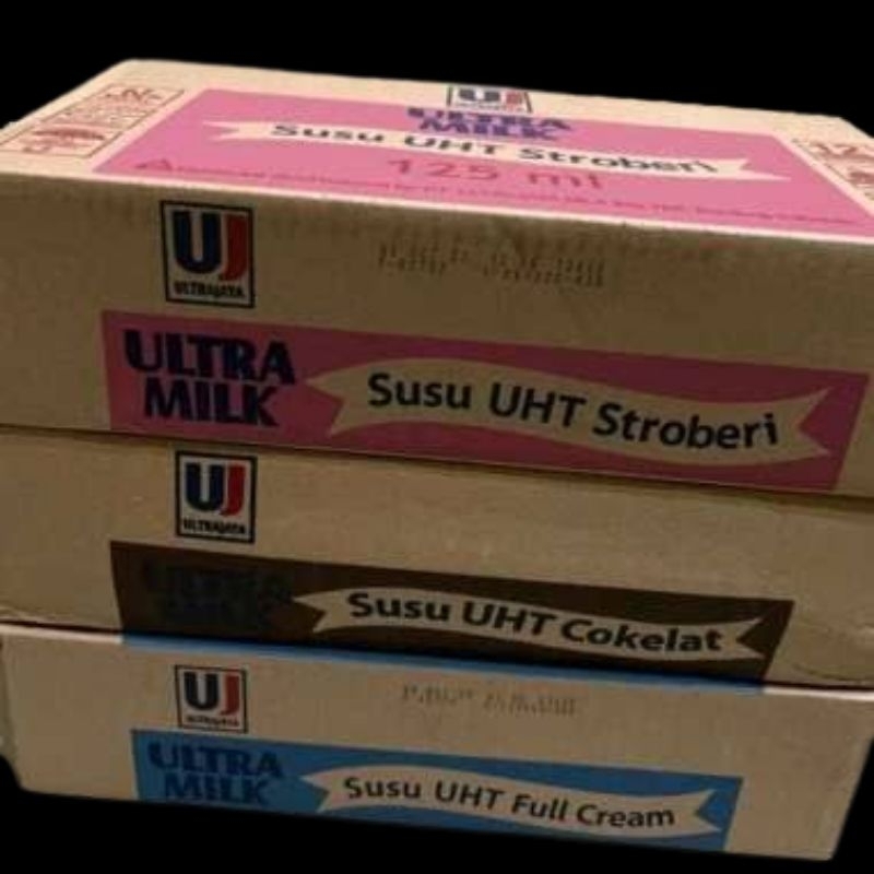 

GRA Ultra Milk UHT 125 ml Susu Mini Coklat Stroberi Full Cream - 1 Dus / 40 Pcs