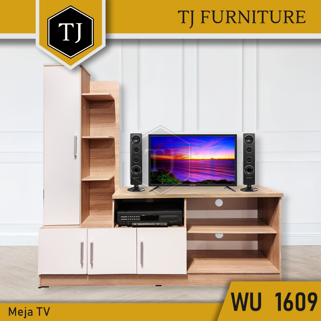 Meja TV / Rak / Buffet TV Kayu Partikel Minimalis Serbaguna WU 1609