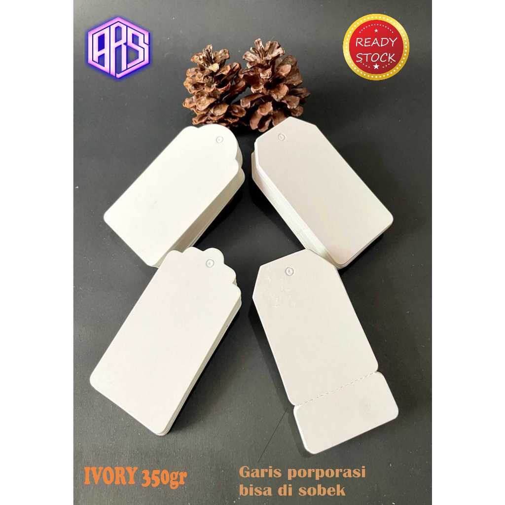 

(50pcs) HANGTAG POLOS TEBAL/ HANG TAG BAJU/ BLANK CARD