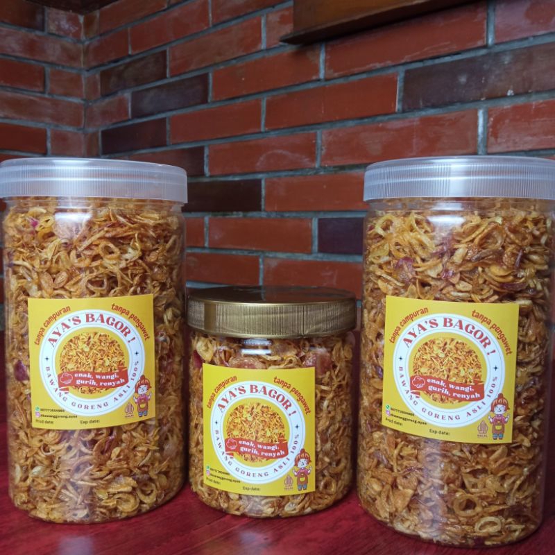 

Bawang Goreng Asli 100%, Tanpa Tepung, Tanpa Pengawet, Tanpa Campuran