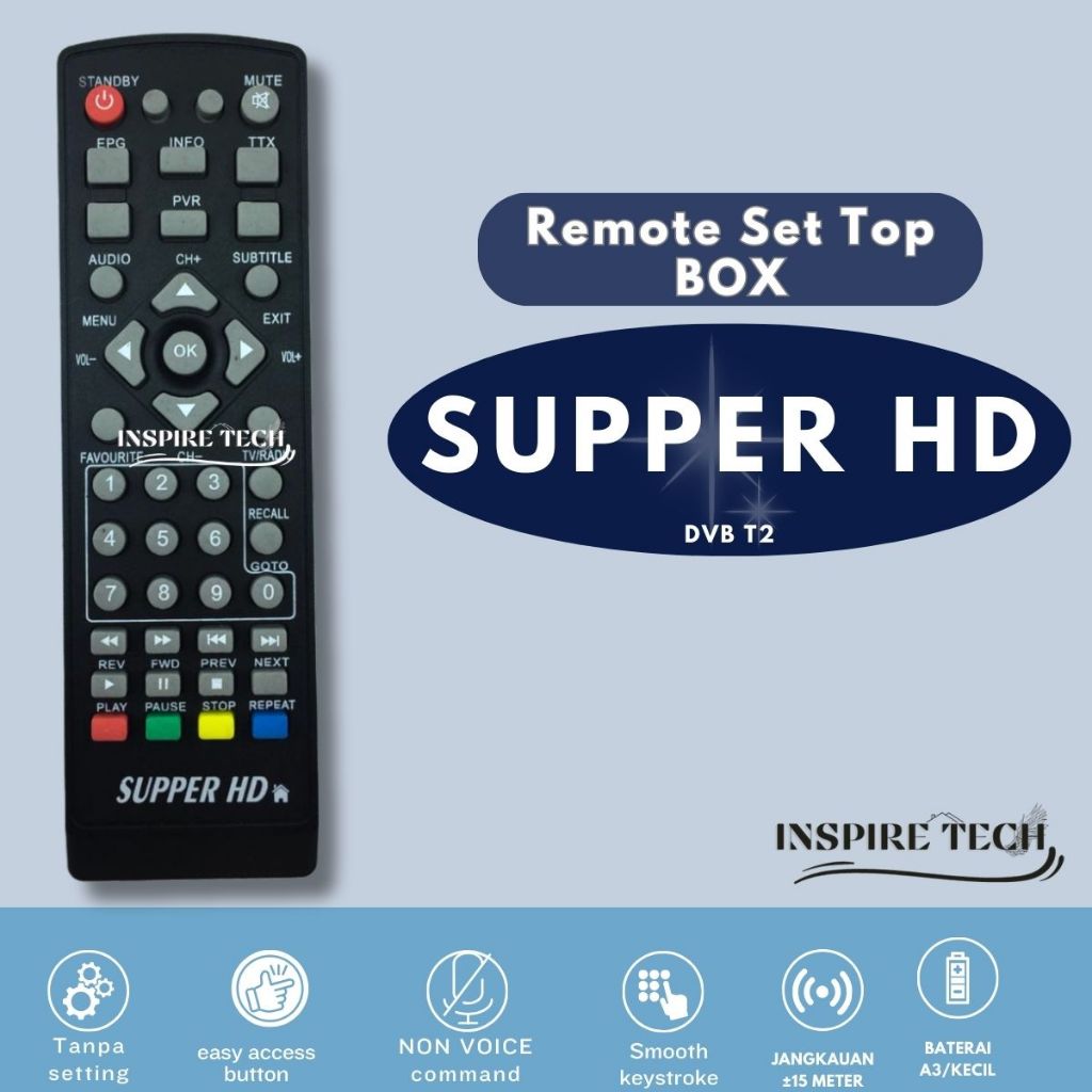 Remot Remote STB DVB-T2 Ezbox Supper HD INFICO Luby U002 evercoss
