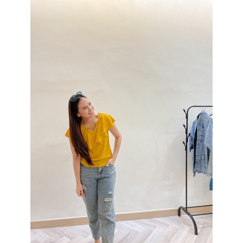 Bella sabrina top / sabrina ruffle top
