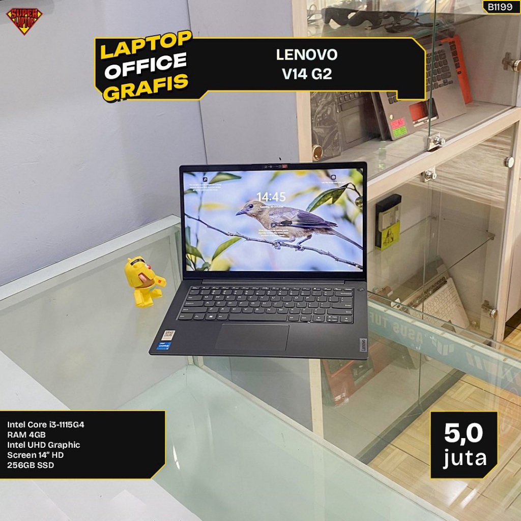 Laptop Lenovo V14 G2 Intel Core i3-1115G4 RAM 4GB SSD 256GB 14Inch HD