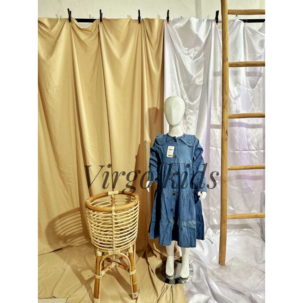 Midi Dress anak perempuan tunik Gamis JEANS anak terbaru dan terlaris usia 3-8 tahun