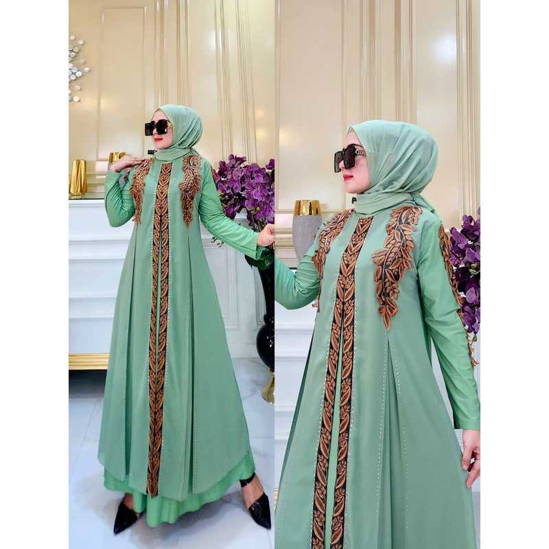 abaya mewah premium qulity by leni wardani abaya renda bordir india
