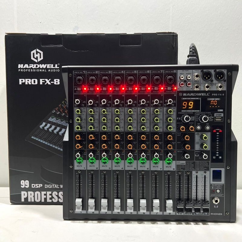 Mixer Hardwell PRO FX 8 Original 8 Channel HARDWELL PRO FX8