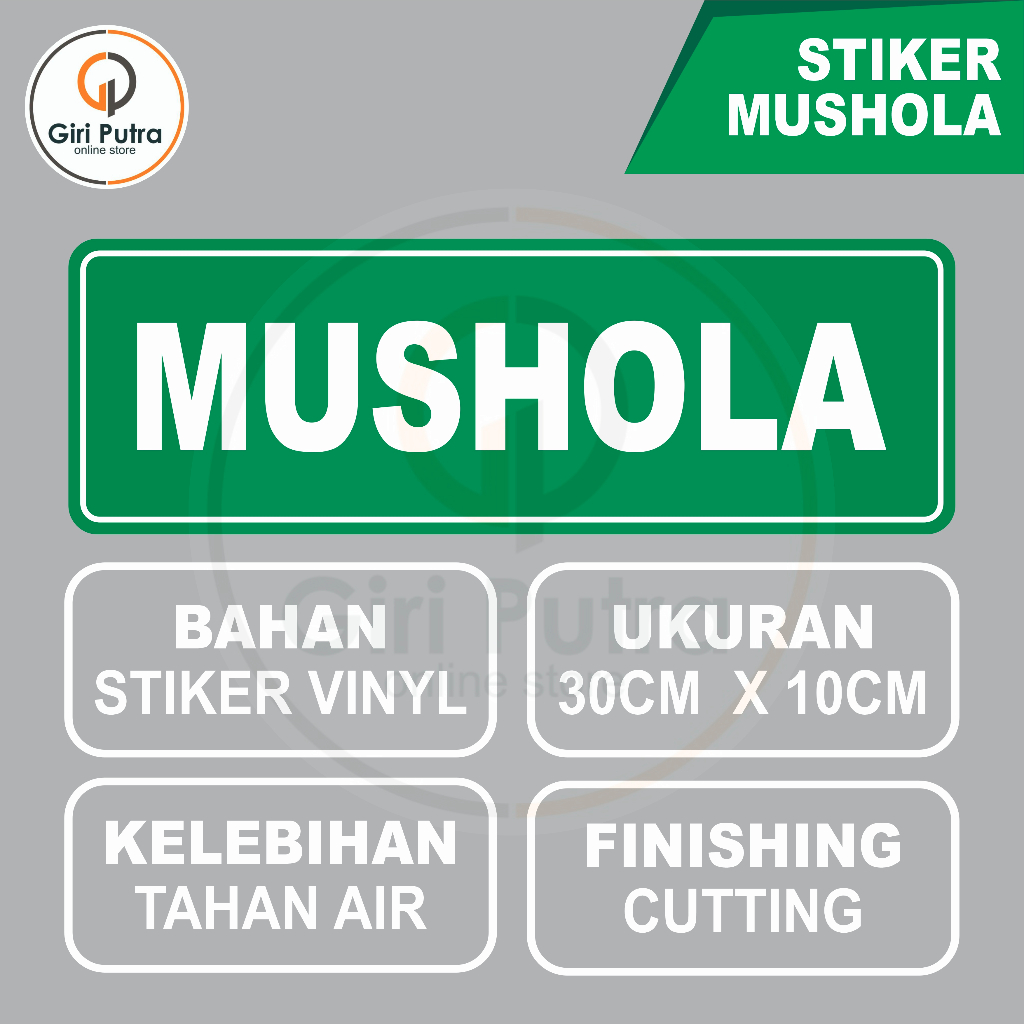

AKRILIK & STIKER MUSHOLA / TEMPAT WUDHU / BATAS SUCI