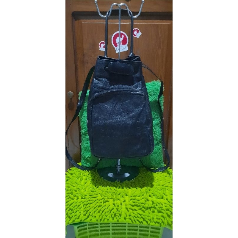 ransel kulit asli brand ssamzie (monza bag), harga nett no nego