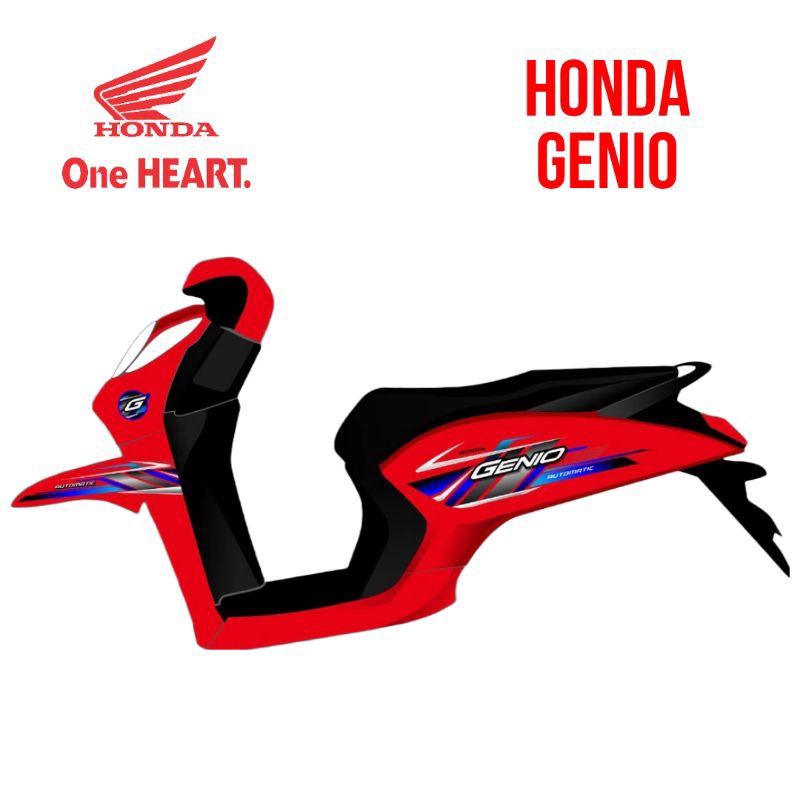 STRIPING CUSTOM HONDA GENIO TRANSPARAN HOLOGRAM