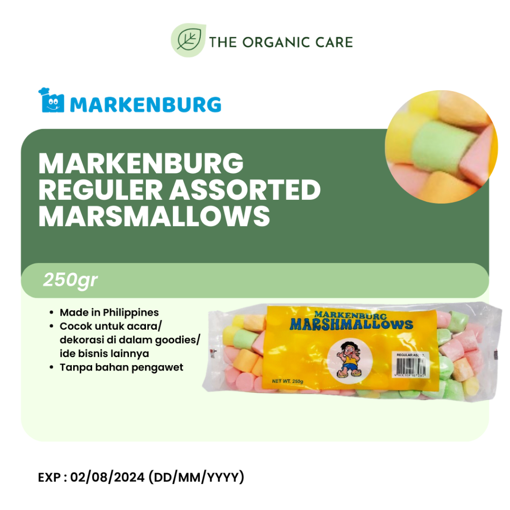 

MARKENBURG - MARSHMALLOWS REGULAR / LARGE ASSORTED 250gr