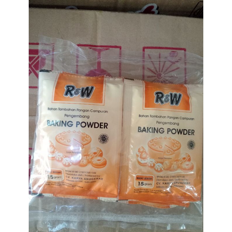 

BAKING powder merk r&w 1 pak = 10pcs