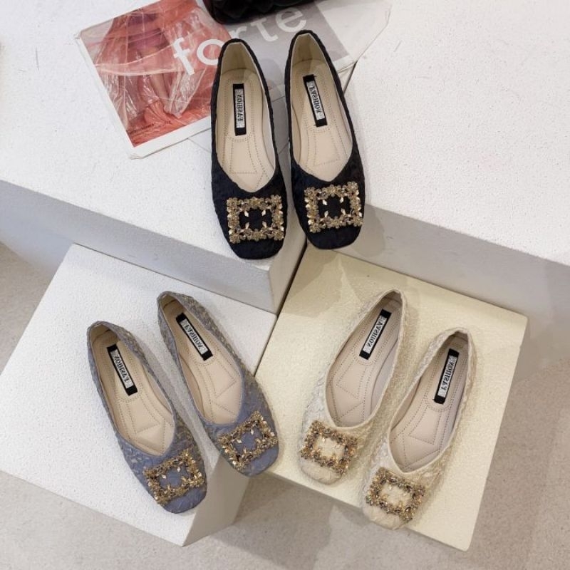 FLAT SHOES WANITA / SEPATU FLAT KERJA  / FLAT SHOES IMPORT / SEPATU KANTOR WANITA / SEPATU KULIAH WA