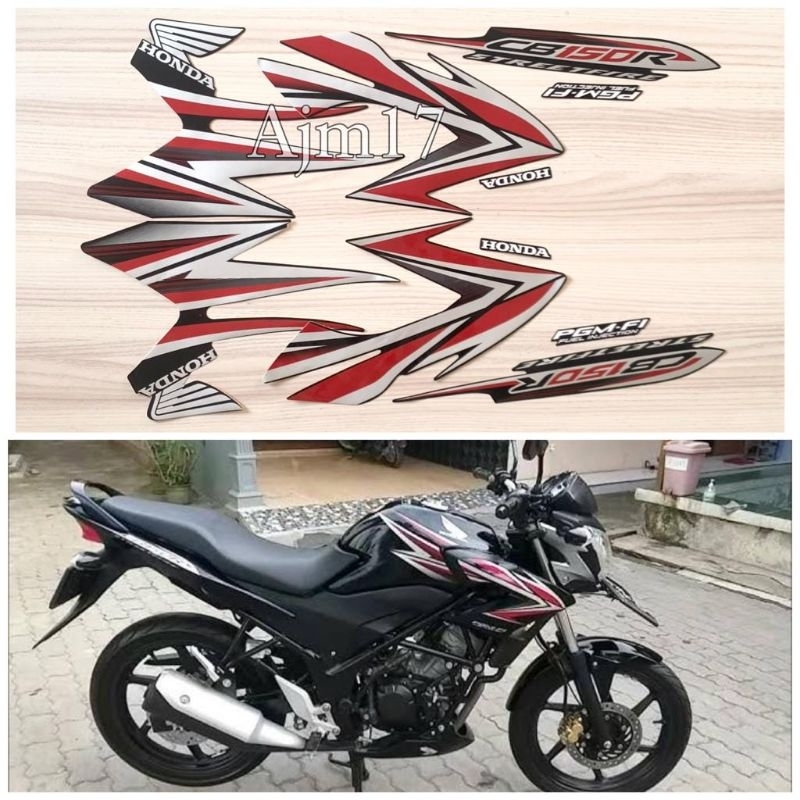STIKER STRIPING CB 150 R CB150R CB 150R 2013 HITAM