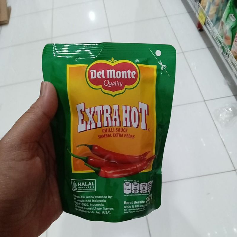 

Mahbhbah - Del Monte 200g Extra Hot Sambal Ekstra Pedas Refil