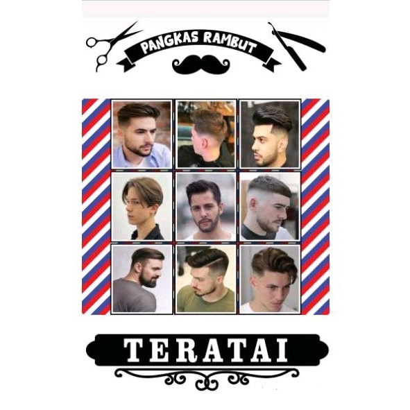 Banner/spanduk pangkas rambut 60x100cm