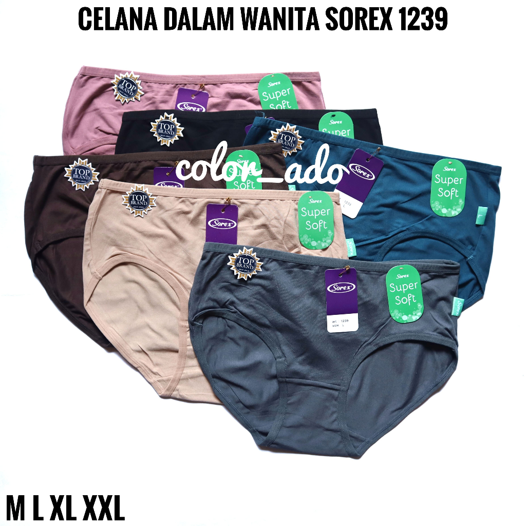 Isi 6 Pcs Celana Dalam Wanita SOREX 1239 Super Soft