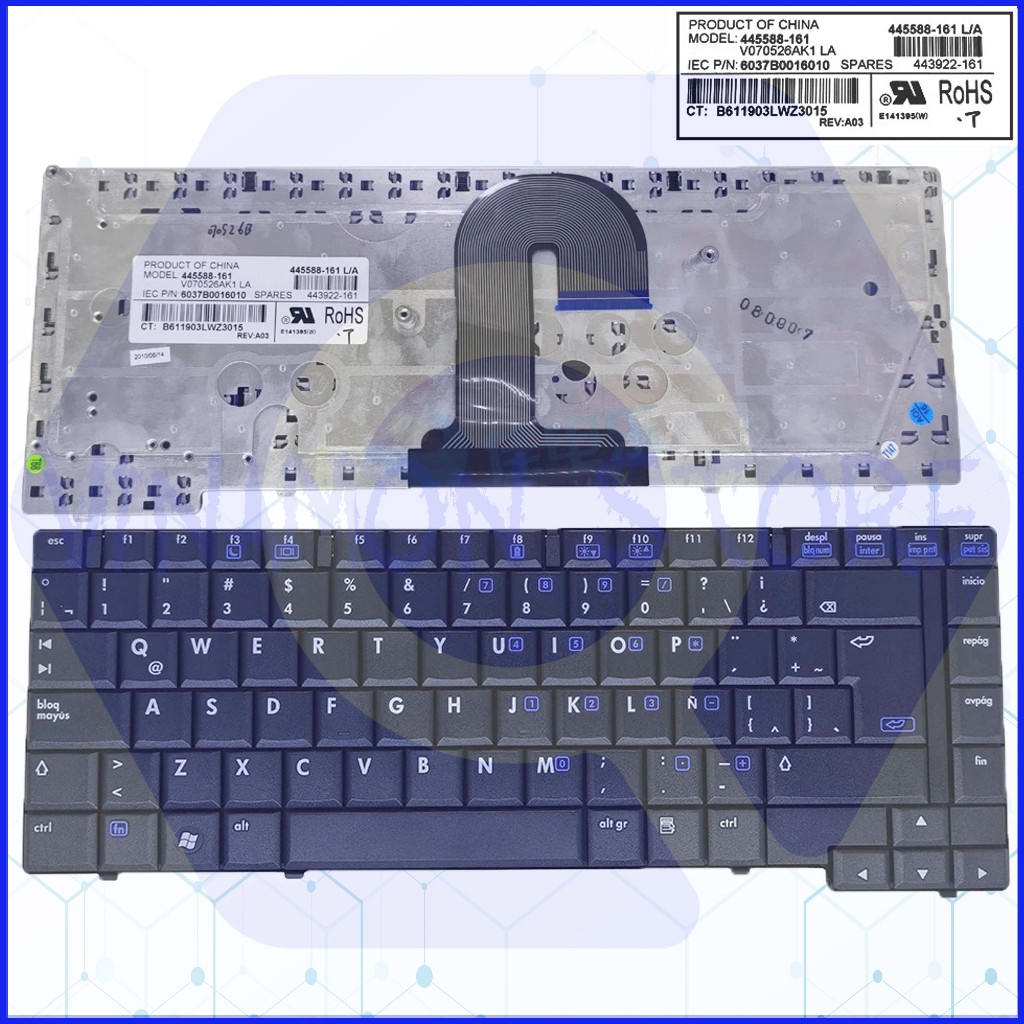 KEYBOARD LAPTOP HP COMPAQ 6510 6510B 6515 6515B