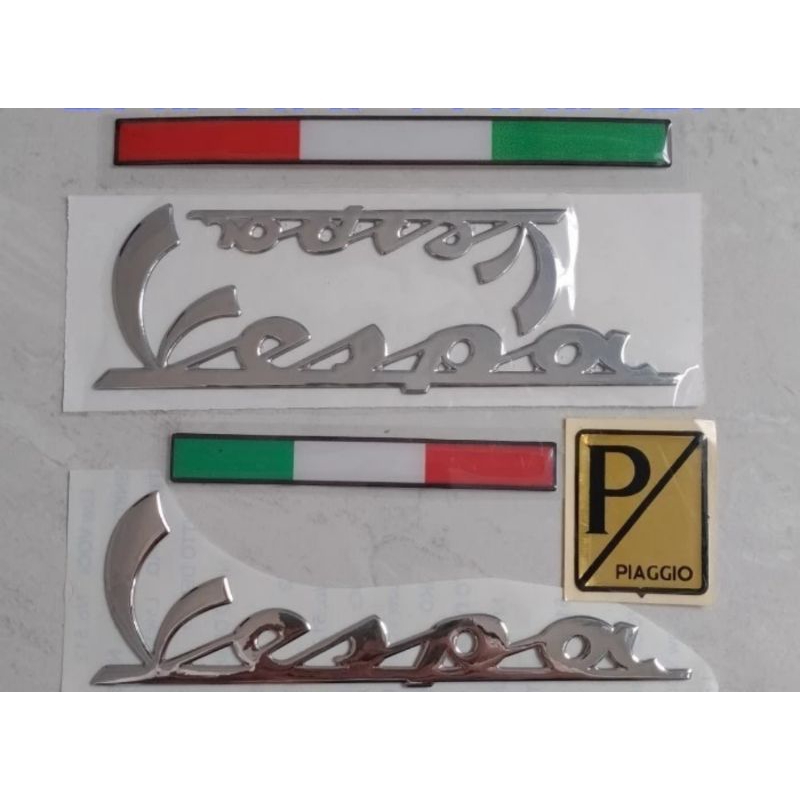 Emblem tulisan logo vespa uwinflyt3 sprint primavera aksesoris vespa smooth zuuz goda greentech akse