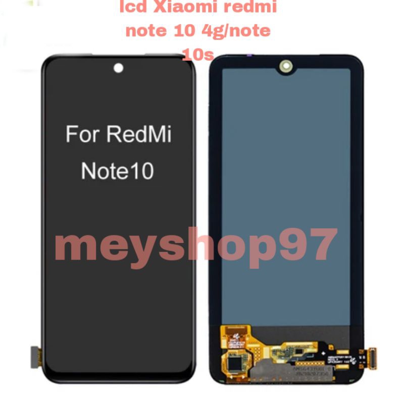 LCD REDMI NOTE 10 4G - REDMI NOTE 10S BIG GLASS FULLSET TOUCHSCREEN BLACK INCEL