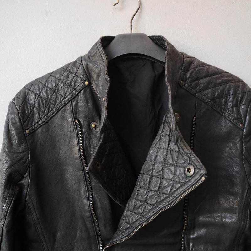 Jaket kulit ramones motor rider biker racing Pl bekas preloved second leather jacket