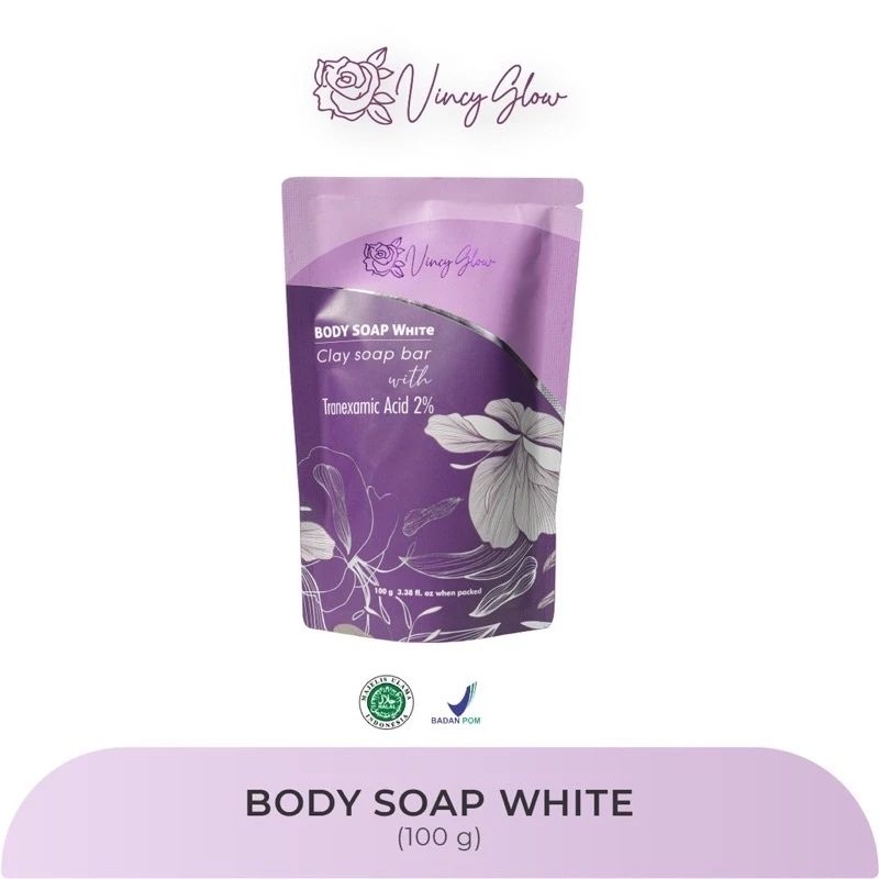 VINCY GLOW BAR SOAP SABUN PEMUTIH SABUN PENCERAH PENGHILANG BEKAS LUKA