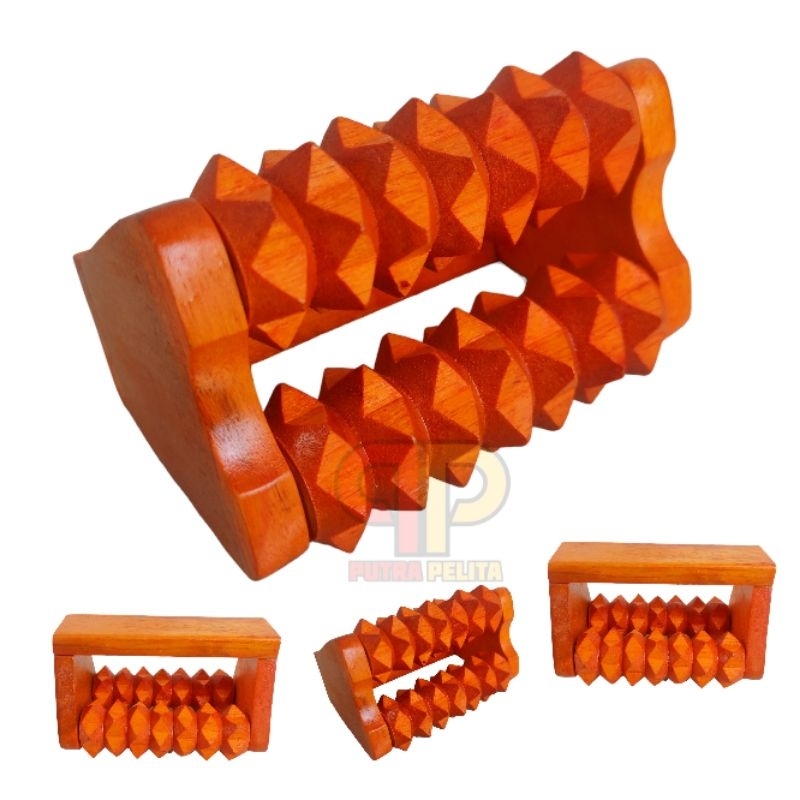 ALAT PIJAT REFLEKSI PUNGGUNG BAHAN KAYU 2 ROLL MURAH