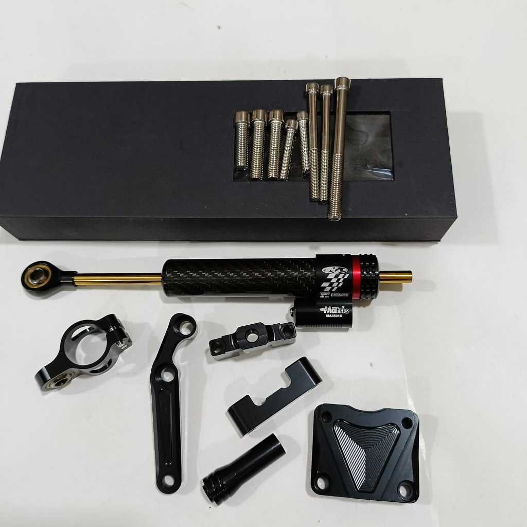 STEERING DAMPER CARBON MATRIS KAWASAKI NINJA 250 FI OLD 2013-2017 STANG MATRIX CARBON NINJA FI LAMA