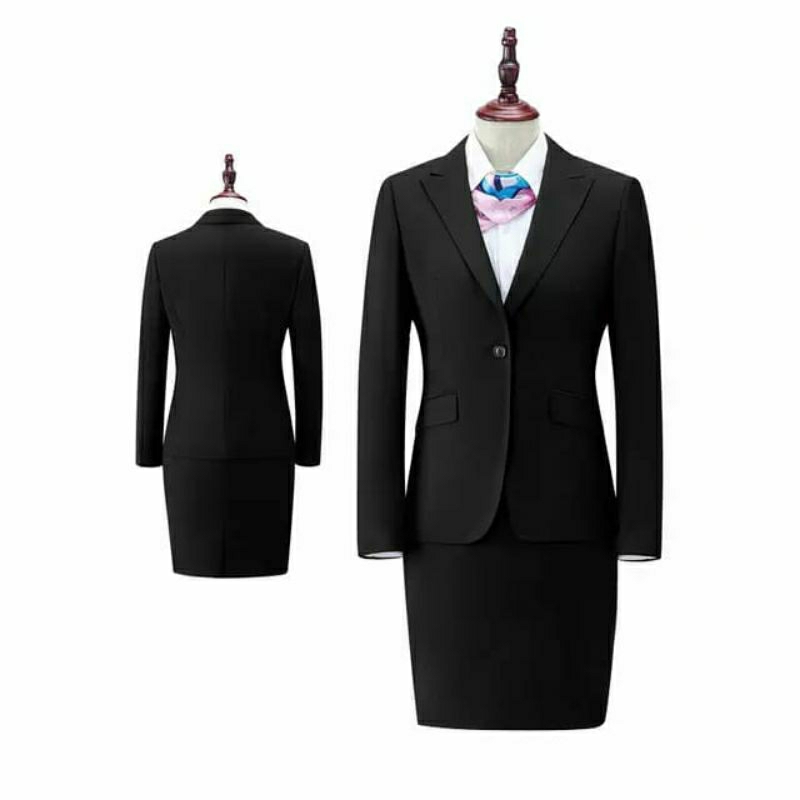 stelan jas dan rok span panjang /jas kantor wanita / jas formal / setelan jas blazer wanita