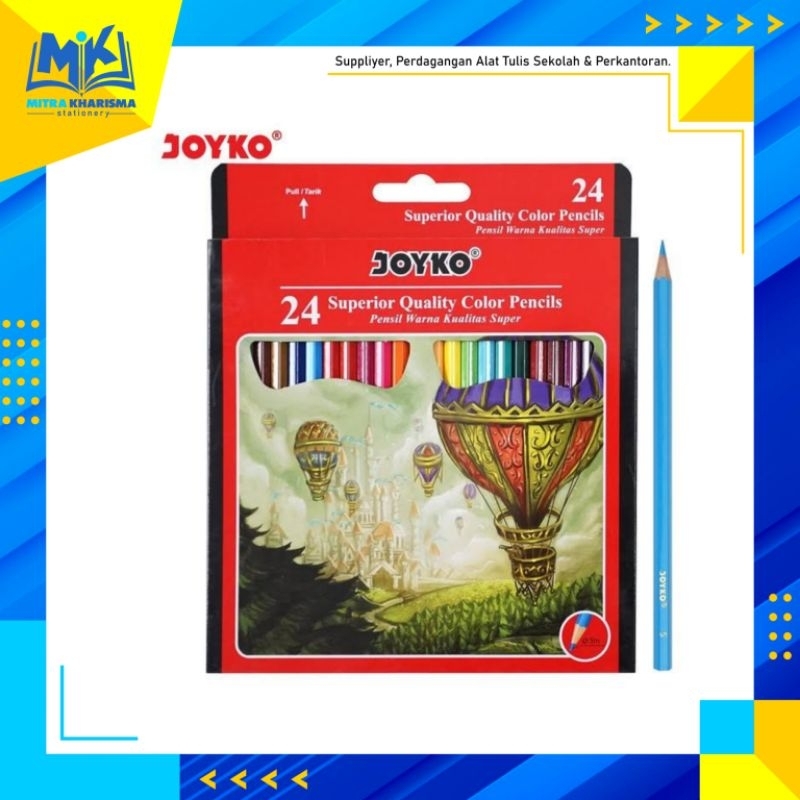 

Pensil Warna Panjang JOYKO CP-101 Isi 24 Warna Original