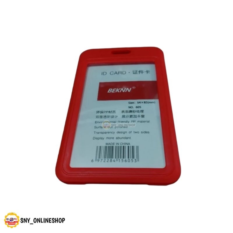 

10pcs Frame Name Tag / ID Card Holder / Tempat Id Card 2 Sisi Merah XD-912