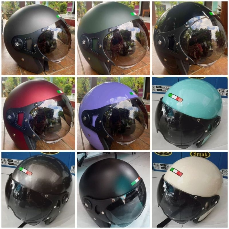 Pilot Italy Original Premium 100% Bhan ABS / Helm Pilot Italy / Helm Bogo Italy / Helm Murah / Helm 