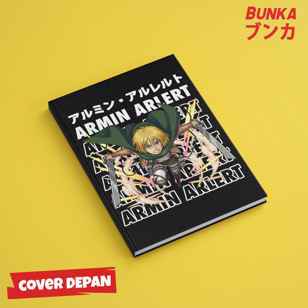 

Note Book Aesthetic Anime Shingeki no Kyojin Attack on Titan SNK AOT Armin Design Hardcover A5 Buku Tulis Catatan Notes Agenda Planner Jurnal vintage buku catatan story book kado anniversary valentine cowok cewek murah