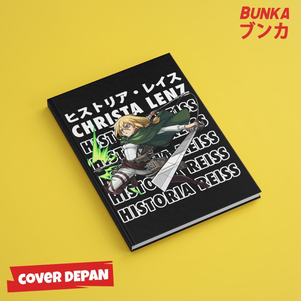 

Note Book Aesthetic Anime Shingeki no Kyojin Attack on Titan SNK AOT Historia Design Hardcover A5 Buku Tulis Catatan Notes Agenda Planner Jurnal vintage buku catatan story book kado anniversary valentine cowok cewek murah