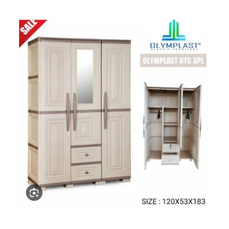 Lemari Pakaian Olymplast 3pintu
