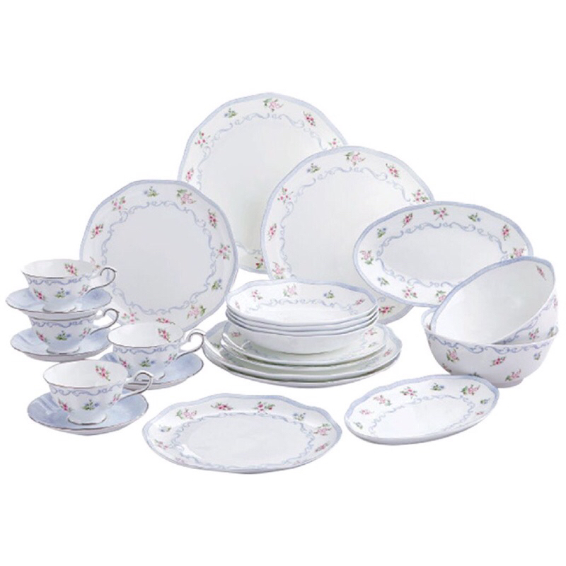 Saint James ST.JAMES Linen Flower Premium Tableware 24pcs Elegant Luxury Dining Set