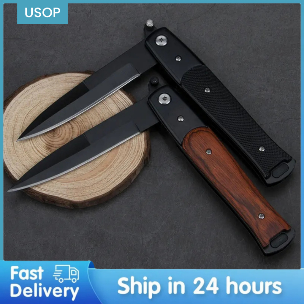 Stiletto Pisau Saku Lipat Folding Portable Knife Survital Tool - SH7