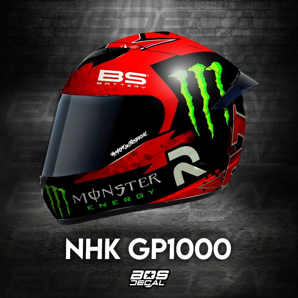 Sticker decal helm nhk gp1000 motif fabio 2023 decal helm decal sticker