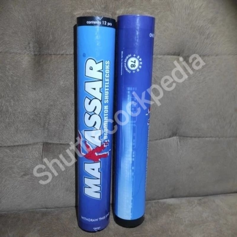 Shuttlecock Badminton Makassar Biru Original