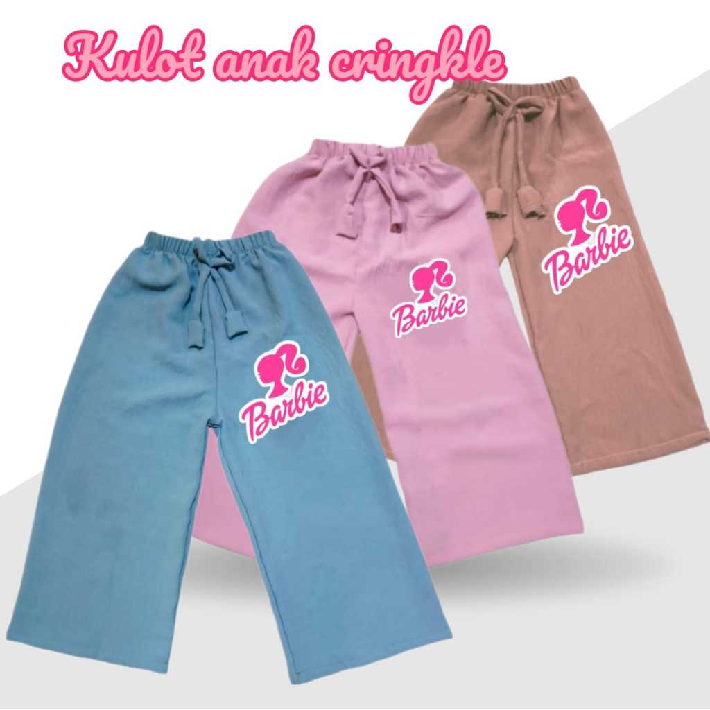 KULOT ANAK BARBIE/BARBIE/CELANA KULOT ANAK KRINGKLE/CELANA KULOT ANAK PEREMPUAN/CELANA KULOT/KULOT A