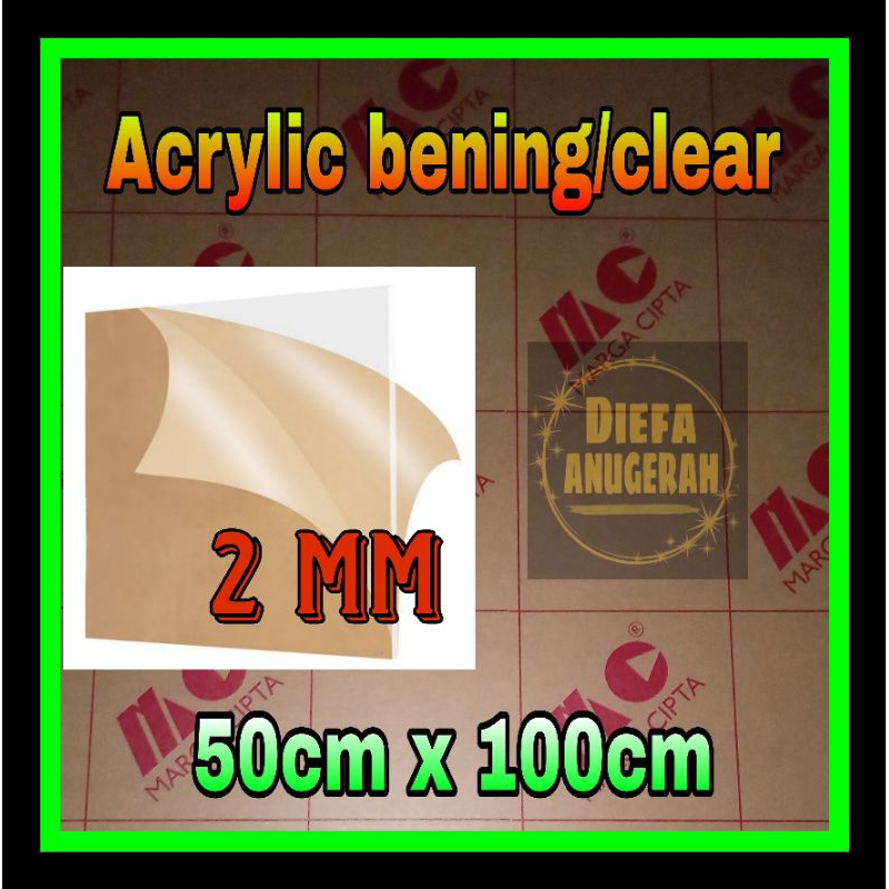 Akrilik bening 2mm 50x100/Acrylic clear 2mm/AKRILIK MURAH