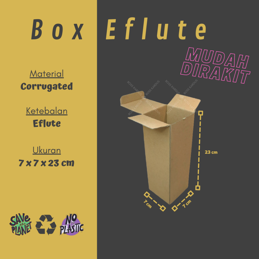

1 pak isi 20pcs!!! Kardus Karton Box Polos Corrugated/ Dus Botol 7x7x23 cm