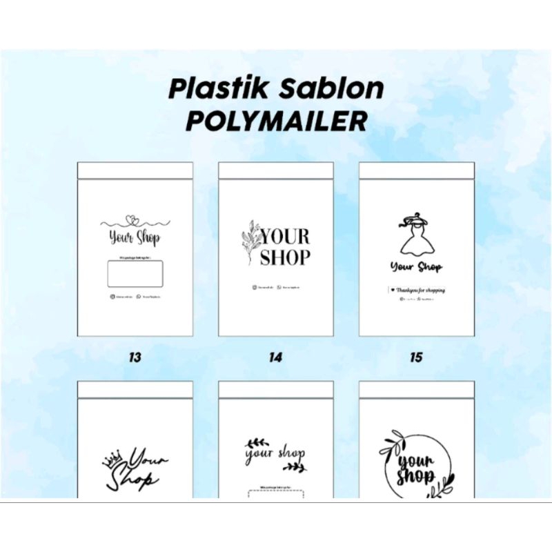 

Plastik Packaging Polymailer Uk 30x37+4 Size M. Dengan Sablon