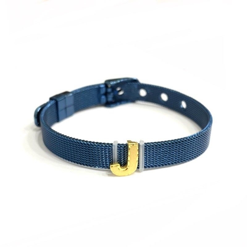 Gelang Gesper Liontin Inisial Huruf J Koleksi Josean Elegant Emas Asli