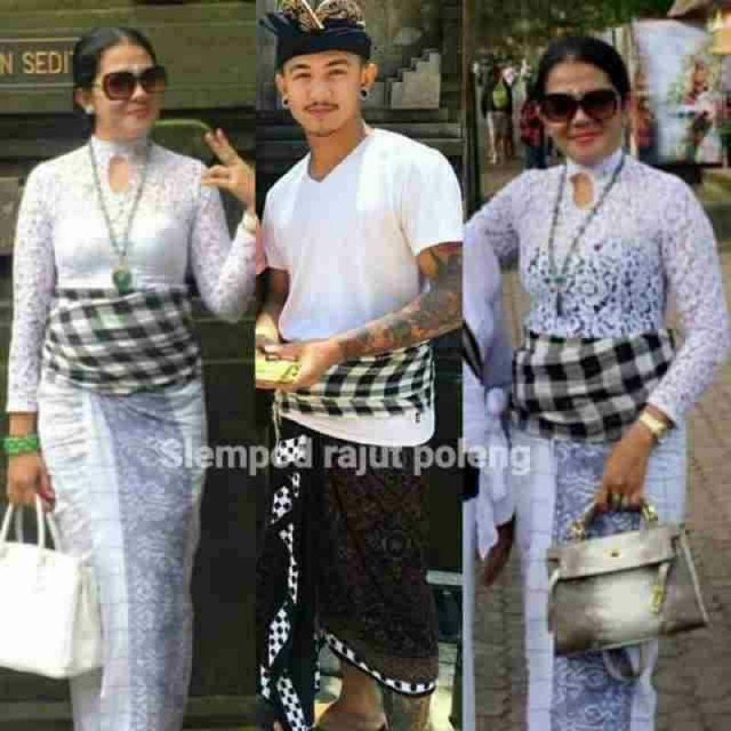 SELENDANG BALI RAJUT POLENG//SELENDANG POLENG//SELENDANG CATUR  Panjang 2 Meter